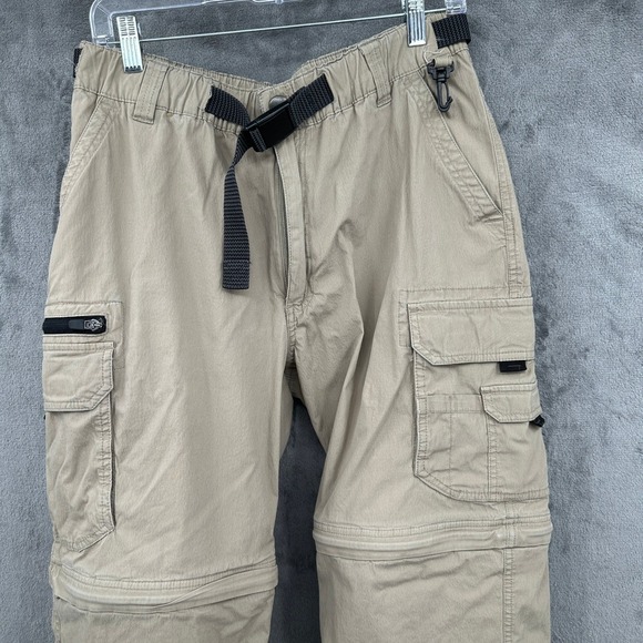 BC Clothing Mens Convertible Cargo Pants Size Mx 30 Khaki Zip Off Hiking Outdoor - Picture 8 of 13